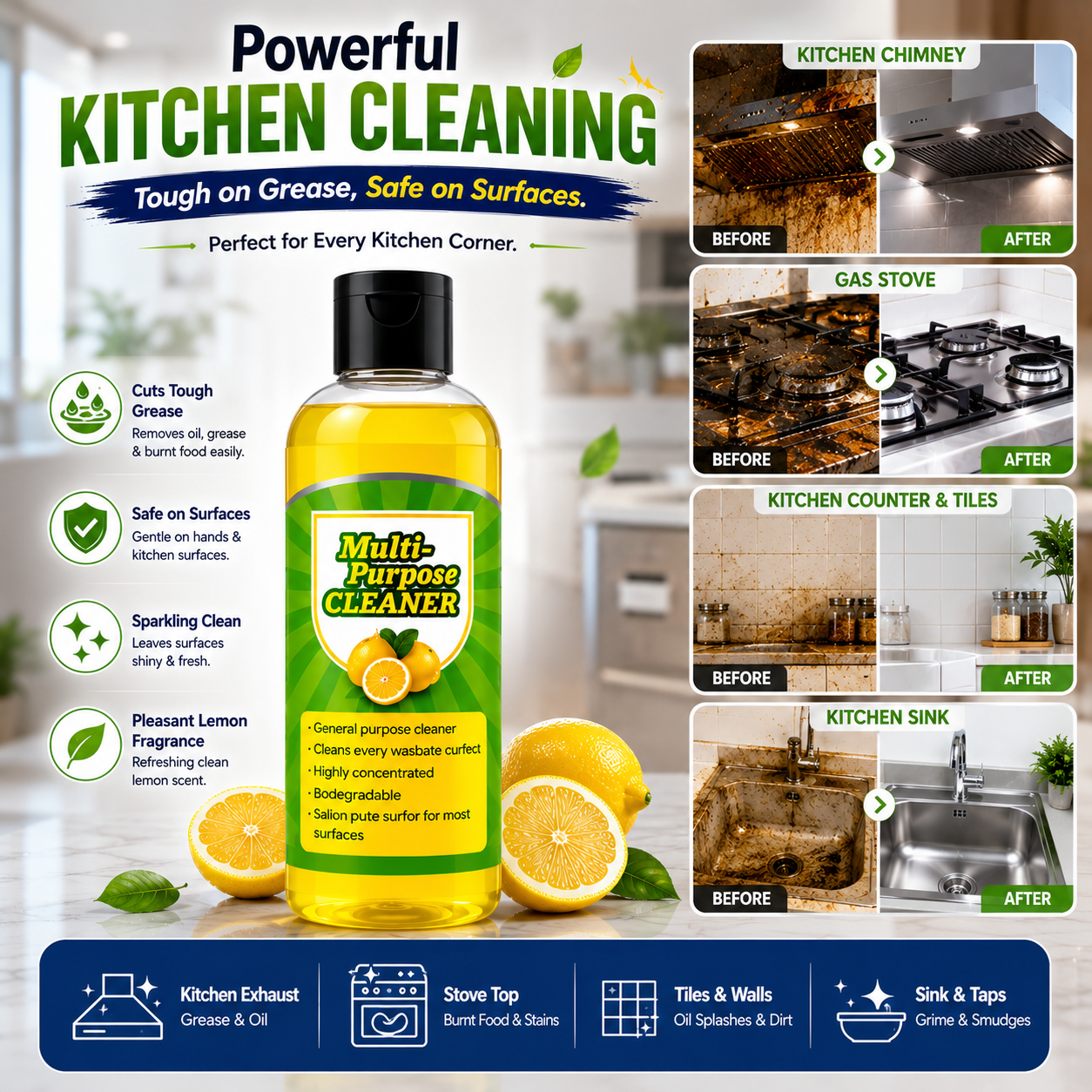 Powerful Multifunctional Cleaner - Buy 1 Get 3 FREE